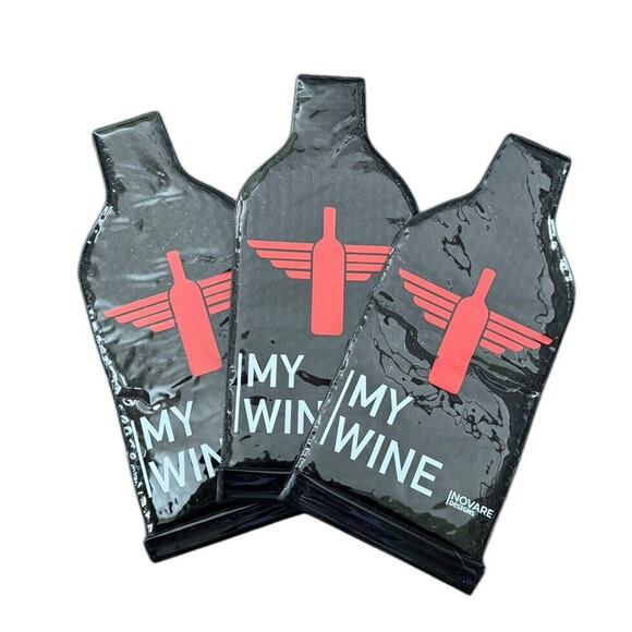 Wine Beer Bottle Protector Bags (3) Sealable Travel Reusable Flight Inovare - Picture 1 of 8